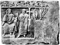 Иисус Христос и ап. Петр. Рельеф (Архелогический музей. Стамбул)