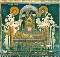 Приготовление Жертвы. Роспись ц. Пантократора мон-ря Дечаны, Косово и Метохия. 1335–1348 гг.