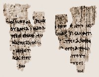 Папирус 52. Фрагменты текста Евангелия от Иоанна. Ок. 125 г. (Б-ка ун-та в Манчестере)