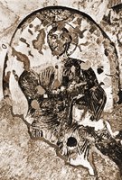Христос Пантократор. Роспись в катокомбах св. Ианнураия в Неаполе. 2-я пол. IX в. (?)