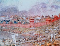 Московский Кремль при Иване III. Акварель. 1921 г. Худож. А. М. Васнецов. (МИГМ)