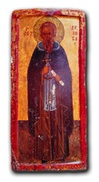 Прп. Варнава. Икона из ц. Благовещения Богородицы в с. Васа. Кипр. XVI в.