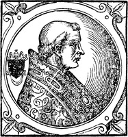 Григорий VII, папа Римский. Гравюра. 1600 г. (Sacchi. Vitis pontificum. 1626) (РГБ)