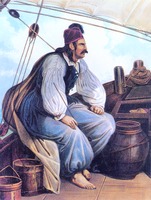 Капитан греч. купеческого судна. Гравюра. 1840 г. (РГБ)