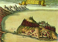Вид венецианской крепости Монемвасия. Гравюра П. М. Коронелли. 1686 г.