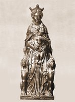 Богоматерь на троне. Центральная скульптура алтаря базилики Сан-Антонио в Падуе. 1447-1450 гг.