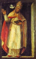 Свт. Григорий Великий. Фреска ц. Сан-Григорио Маньо аль Челио в Риме. XV в.