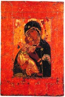 Владимирская икона Божией Матери. Константинополь. До 1130 г. (Ц. свт. Николая в Толмачах при ГТГ)