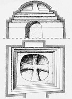Изображение креста на куполе пещерного мон-ря. Айвадж. VI–VII вв.