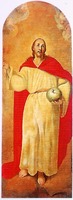 Кликните для увеличения картинки Спаситель. Икона из иконостаса ц. Воскресения Христова Воскресенского Новоиерусалимского мон-ря. 175(3?) г. (ГРМ)