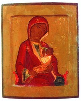 Икона Божией Матери “Блаженное чрево”. 2-я пол. XVI в. - нач. XVII в. (ГММК)