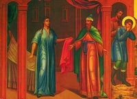 Жена Потифара обвиняет Иосифа. Роспись Грановитой палаты Московского Кремля. 1882 г.