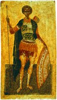 Вмч. Димитрий Солунский. Икона. 2-я пол. XV в. (Музей Бенаки, Афины)