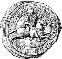 Монета с изображением Бонифация Монферратского. 1204-1207 гг.