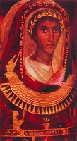 Саркофаг с портретом Артемидора из Файюма. Др. Египет. Нач. II в. Фрагмент