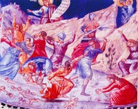 Избиение вифлеемских младенцев. Роспись кафоликона. 1535 г. Мастер Феофан Критский. Фрагмент