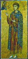 Вмч. Димитрий Солунский. Икона. 2-я пол. XII в. (мон-рь Ксенофонт на Афоне)