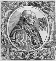 Адриан VI, папа Римский. Гравюра (Panvinio O. Accuratae effigies pontificum. 1573)