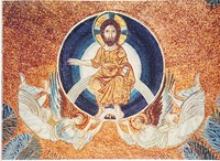 Вознесение Господне. Мозаика ц. Св. Софии в Фессалонике. Кон. IX в. Фрагмент