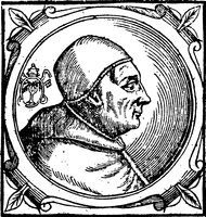 Евгений IIII, папа Римский. Гравюра (Platina B. Historia. 1611) (РГБ)