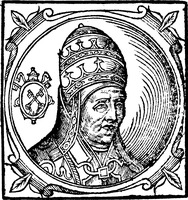 Григорий XII, папа Римский. Гравюра. 1600 г. (Sacchi. Vitis pontificum. 1626) (РГБ)