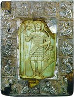 Вмч. Димитрий Солунский. Икона. Кон. XIII — нач. XIV в. (Лувр, Париж)