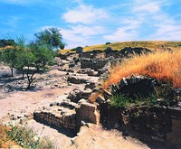 Панорама раскопок на месте постоялого двора у горы Фавор