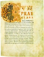 Начало Жития св. Галла, составленного Валафридом Страбоном. Кон. IX в. (Санкт-Галлен. Stadtbibl. Sang. 562. Fol 3)