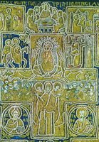 Вознесение. Фрагмент Большого саккоса митр. Фотия. 1414-1417 гг. (ГММК)