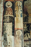 Ц. Григория Просветителя. Роспись юж. стены и юго-зап. подкупольного столпа. 1215 г.