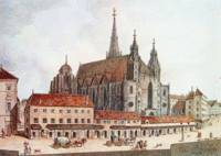 Собор и капелла св. Стефана в Вене. Рисунок. Ок. 1804 г. (Австрийская национальная б-ка)