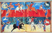 Толкование на Апокалипсис из Сен- Севера. Миниатюра. XI в. (Paris. Lat. 8878. Fol. 108v — 109)