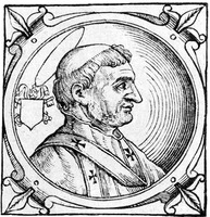 Св. Гаий, папа Римский. Гравюра (Platina B. Historia. 1626) (РГБ)