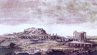 Вид на афинский Акрополь. гравюра. 1808 г. (РГБ)