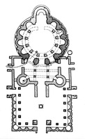 Круглая (Золотая) церковь в Преславе. Нач. Х в. План