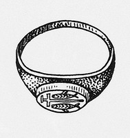 Перстень с крестом и двумя рыбами по сторонам. Керченский п-ов. III–IV вв.