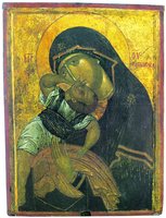 Богородица Пелагонитисса. Икона. XIV в. (ризница мон-ря Дечаны)