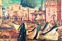Блж. Иероним и лев. 1502 г. Фреска в Скуола ди Сан-Джорджо дельи Скьявони, Венеция. Худож. В. Карпаччо