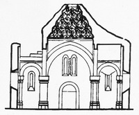 Разрез. Гавит мон-ря Аствацнкал. XIII в.