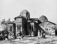 Церковь Капникарея. Ок. 1060–1070 гг. Гравюра Т. дю Монселя. 1843 г.