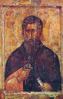 Св. Иоанн Рыльский. Икона. XIV в. (НМРМ)